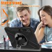 Samsung Galaxy Tab S7 FE/S7+/S9+/S8+ Black Silicone PC Case with Strap - 6