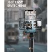 Q03S Fill Light Bluetooth Selfie Stick Tripod Phone Holder - Black - 6