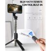 Q03S White Bluetooth Selfie Stick Tripod & Mobile Phone Holder Fill Light - 4