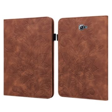 Samsung Galaxy Tab A A6 10.1" 2016 Lace Flower Flip Leather Case Brown - 1