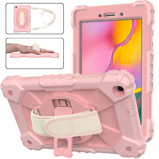 Samsung Galaxy Tab A 8.0 (2019) Shockproof Case with Holder & Strap - 1