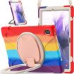 Samsung Galaxy Tab S7 FE T730 Red Silicone PC Case with Holder & Strap - 1