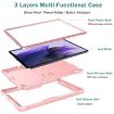 Samsung Galaxy Tab S7 FE Shockproof Case with Holder - Rose Gold - 4