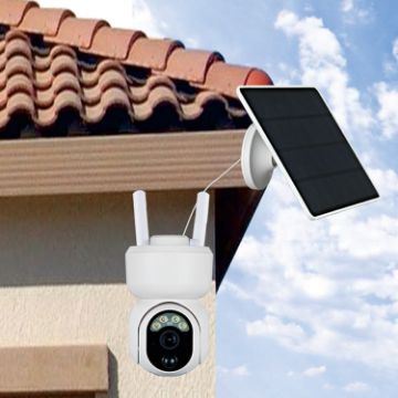 T24 1080P IP65 Waterproof Solar PTZ Camera, Night Vision, AI Detection - 1