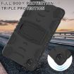 Samsung Galaxy Tab A7 T500 Shockproof Case with Holder - Black - 5