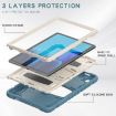 Samsung Galaxy Tab A7 T500 Shockproof Case with Holder - Cornflower Blue - 4