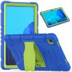 Samsung Galaxy Tab A7 T500 Shockproof Case with Holder - Blue/Lime - 2