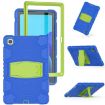 Samsung Galaxy Tab A7 T500 Shockproof Case with Holder - Blue/Lime - 3