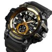 SKMEI 1725 Gold LED Digital Watch with Three Time Display - 1