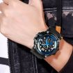 SKMEI 1725 Gold LED Digital Watch with Three Time Display - 7