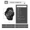 SKMEI 1725 Gold LED Digital Watch with Three Time Display - 8