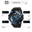 SKMEI 1725 Black LED Digital Watch - Three Time Display, Luminous - 5