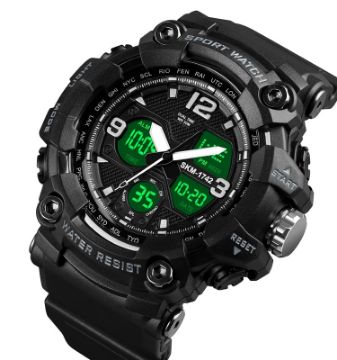 SKMEI 1742 Men's Black LED Digital Sports Shockproof Watch - 1