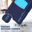 Samsung Galaxy Tab S7+/S7 FE/S8+ 3-Layer Case with Holder (NavyBlue+Blue) - 6