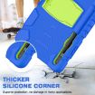 Samsung Galaxy Tab S7+/S7 FE/S8+ 3-Layer Case with Holder (Blue+Lime) - 6