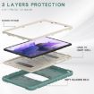 Samsung Galaxy Tab S7+/S7 FE/S8+ 3-Layer Case with Holder - Emerald Green - 5