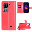Ulefone Armor 11/11T 5G Red Leather Flip Case with Card Slots & Lanyard - 1