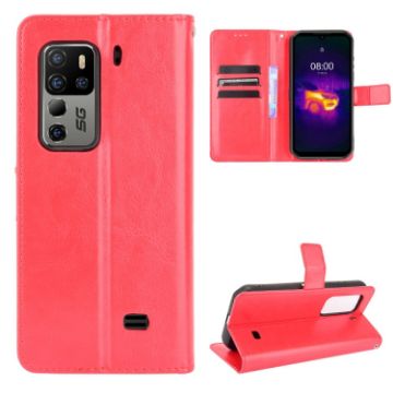 Ulefone Armor 11/11T 5G Red Leather Flip Case with Card Slots & Lanyard - 1