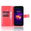 Ulefone Armor 11/11T 5G Red Leather Flip Case with Card Slots & Lanyard - 5