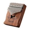 21 Tone Acacia Wood Kalimba Thumb Piano (Coffee-Butterfly Design) - 1