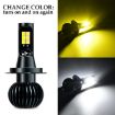 EV15 H7 Car LED Fog Light 2PCS, 3000LM, 30W, 6000K+3000K, IP65, 12LEDs - 2