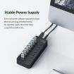 ORICO CT2U3-7AB-BK 7-Port USB HUB with Switches, US Plug, Black - 8