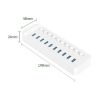 ORICO CT2U3-10AB-WH 10-Port USB HUB with Switches, AU Plug, White - 2
