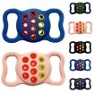 Dual-Color Shockproof Silicone Pet Collar Case for AirTag (Pink Red Green) - 2