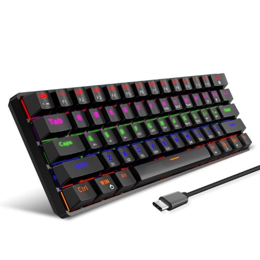 HXSJ L800 61-Key Bluetooth 5.0/2.4G Wireless Wired Mechanical Keyboard - 1