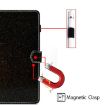 Galaxy Tab A 7.0 (2016) T280 Black Glitter Flip Leather Case with Card Slot - 7