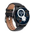 M103 1.35" IPS Smart Watch, IP67 Waterproof, Leather Strap, Black - 2