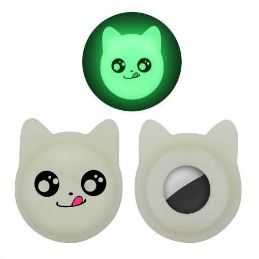 Fluorescent Green Pet Collar Silicone Case for AirTag - Anti-lost Tracker - 1