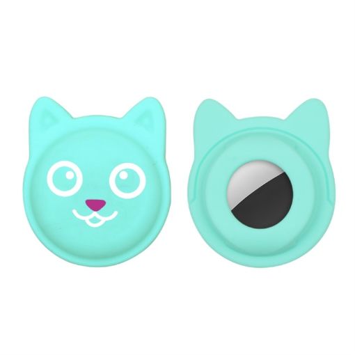 Cute Cartoon Pet Collar AirTag Case - Anti-lost Tracker, Mint Green - 1