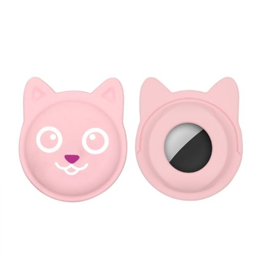 Cute Cartoon Pet Collar with Anti-lost Tracker Case for AirTag - Pink - 1