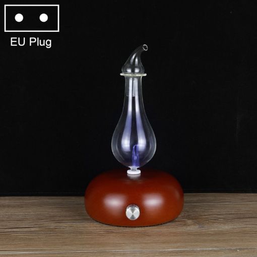 Wood Essential Oil Diffuser Aromatherapy Machine, EU Plug, Dark Brown - 1