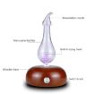 Wood Essential Oil Diffuser Aromatherapy Machine, EU Plug, Dark Brown - 2
