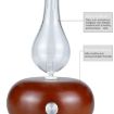 Wood Essential Oil Diffuser Aromatherapy Machine, EU Plug, Dark Brown - 3