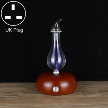 Wood Essential Oil Diffuser Aromatherapy Machine, UK Plug, Dark Brown - 1