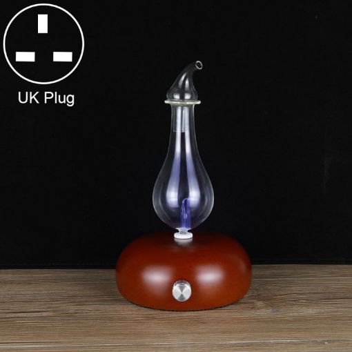 Wood Essential Oil Diffuser Aromatherapy Machine, UK Plug, Dark Brown - 1