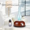 Wood Essential Oil Diffuser Aromatherapy Machine, US Plug (Dark Brown) - 8