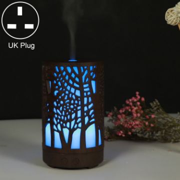 200ml Wooden Essential Oil Humidifier & Alcohol Sprayer, UK Plug - 1