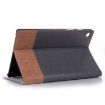 Samsung Galaxy Tab A7 T500 Leather Case, Dark Grey, Cross Texture - 6