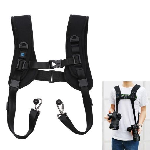 PULUZ Quick Release Double Shoulder Harness Strap for DSLR Cameras - 1