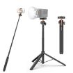 PULUZ 1.4m Selfie Stick Tripod with Phone Clip for Vlog & Live Streaming - 1
