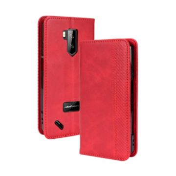 Ulefone Armor X9 Red Leather Case with Magnetic Buckle Retro Texture - 1
