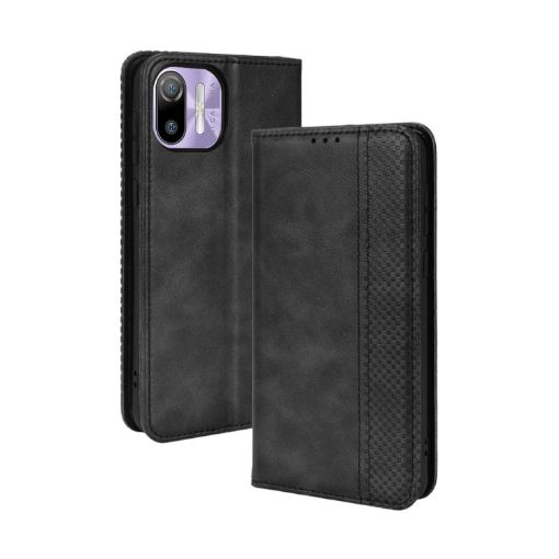 Ulefone Note 6/6P Leather Case - Magnetic Buckle, Retro Texture, Black - 1