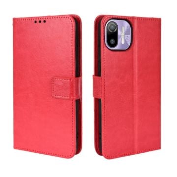 Ulefone Note 6/6P Red Retro Leather Phone Case - Crazy Horse Texture - 1