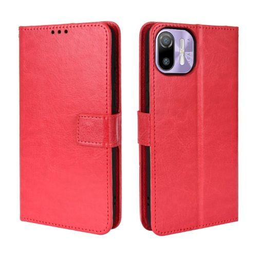 Ulefone Note 6/6P Red Retro Leather Phone Case - Crazy Horse Texture - 1
