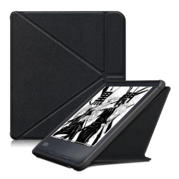 KOBO Libra2 2021 Multi-folding Leather Tablet Case - Black - 1