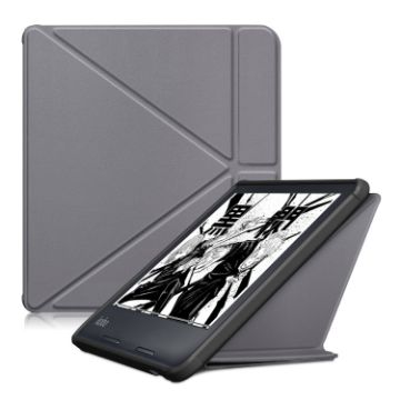 KOBO Libra2 2021 Grey Multi-folding Leather Tablet Case - 1